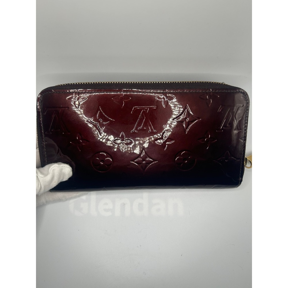 Louis Vuitton Monogram Vernis Long Wallet Zippy Burgundy Patent Leather#392 - Picture 3 of 12